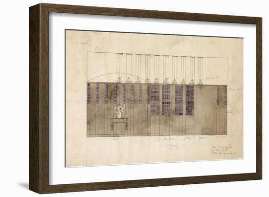 Design for a Wall, Table and Doors, for A.S. Ball, Berlin, 1905-Charles Rennie Mackintosh-Framed Giclee Print