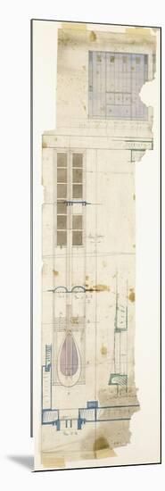 Design for a Wardrobe, Shown in Elevation, with Half-Full Size Details of Decorative Panel, 1904-Charles Rennie Mackintosh-Mounted Giclee Print