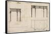 Design for a Writing Table (Pen and Ink with Grey Wash over Graphite on Wove Paper)-Thomas Chippendale-Framed Stretched Canvas