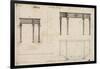 Design for a Writing Table (Pen and Ink with Grey Wash over Graphite on Wove Paper)-Thomas Chippendale-Framed Giclee Print