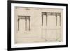 Design for a Writing Table (Pen and Ink with Grey Wash over Graphite on Wove Paper)-Thomas Chippendale-Framed Giclee Print