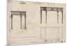 Design for a Writing Table (Pen and Ink with Grey Wash over Graphite on Wove Paper)-Thomas Chippendale-Mounted Giclee Print