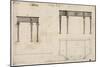 Design for a Writing Table (Pen and Ink with Grey Wash over Graphite on Wove Paper)-Thomas Chippendale-Mounted Giclee Print