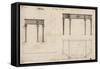 Design for a Writing Table (Pen and Ink with Grey Wash over Graphite on Wove Paper)-Thomas Chippendale-Framed Stretched Canvas