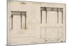 Design for a Writing Table (Pen and Ink with Grey Wash over Graphite on Wove Paper)-Thomas Chippendale-Mounted Giclee Print