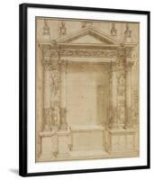 Design for an Altar, ca. 1527-Baldassare Peruzzi-Framed Art Print