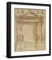 Design for an Altar, ca. 1527-Baldassare Peruzzi-Framed Art Print