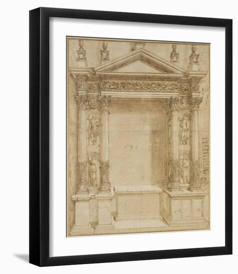 Design for an Altar, ca. 1527-Baldassare Peruzzi-Framed Art Print