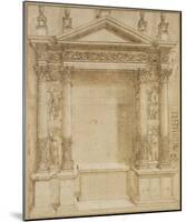 Design for an Altar, ca. 1527-Baldassare Peruzzi-Mounted Art Print