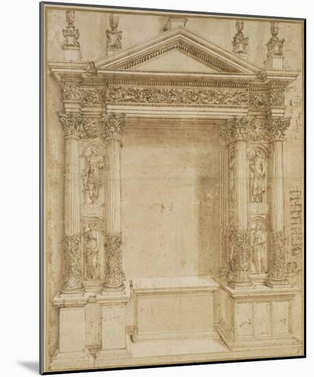 Design for an Altar, ca. 1527-Baldassare Peruzzi-Mounted Art Print