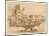 Design for an Elaborate Urn with Putto and Vines-Francesco De Rossi Salviati Cecchino-Mounted Giclee Print