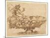 Design for an Elaborate Urn with Putto and Vines-Francesco De Rossi Salviati Cecchino-Mounted Giclee Print