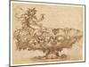 Design for an Elaborate Urn with Putto and Vines-Francesco De Rossi Salviati Cecchino-Mounted Giclee Print