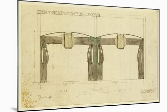 Design for an Exhibition Stand for Francis Smith, Used at the Glasgow Exhibition-Charles Rennie Mackintosh-Mounted Giclee Print