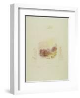 Design for an Illustration for Walter Scott's 'Lady of the Lake', Loch Achray-J. M. W. Turner-Framed Giclee Print