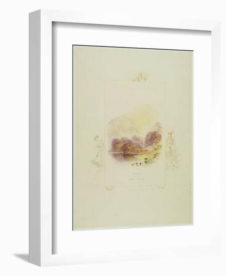 Design for an Illustration for Walter Scott's 'Lady of the Lake', Loch Achray-J. M. W. Turner-Framed Giclee Print