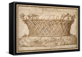 Design for an Infant's Tomb-Giulio Romano-Framed Stretched Canvas