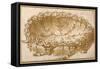 Design for an Oval Fruit Bowl, with Vine Tendrils, Leaves and Grapes-Giulio Romano-Framed Stretched Canvas