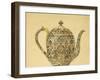 Design for an Ovoid Silver-Gilt Cloisonne Enamel Coffee Pot-Carl Faberge-Framed Giclee Print