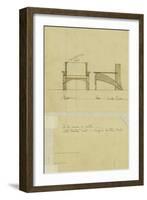 Design for Armchair in Oak, Shown in Front and Side Elevation, 1905-Charles Rennie Mackintosh-Framed Giclee Print