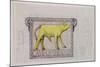 Design for Bas Relief of the 'Calf in the Cave of the Golden Calf' (W/C and Graphite on Paper)-Eric Gill-Mounted Giclee Print