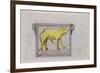 Design for Bas Relief of the 'Calf in the Cave of the Golden Calf' (W/C and Graphite on Paper)-Eric Gill-Framed Giclee Print