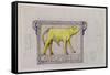 Design for Bas Relief of the 'Calf in the Cave of the Golden Calf' (W/C and Graphite on Paper)-Eric Gill-Framed Stretched Canvas