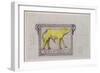 Design for Bas Relief of the 'Calf in the Cave of the Golden Calf' (W/C and Graphite on Paper)-Eric Gill-Framed Giclee Print