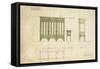 Design for Benches and a Table, Shown in Elevation and Section Plan, 1898-Charles Rennie Mackintosh-Framed Stretched Canvas