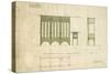 Design for Benches and a Table, Shown in Elevation and Section Plan, 1898-Charles Rennie Mackintosh-Stretched Canvas