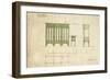 Design for Benches and a Table, Shown in Elevation and Section Plan, 1898-Charles Rennie Mackintosh-Framed Giclee Print