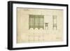 Design for Benches and a Table, Shown in Elevation and Section Plan, 1898-Charles Rennie Mackintosh-Framed Giclee Print