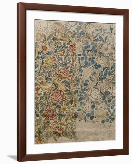 Design for Chintz: Rose-William Morris-Framed Giclee Print