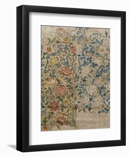 Design for Chintz: Rose-William Morris-Framed Giclee Print