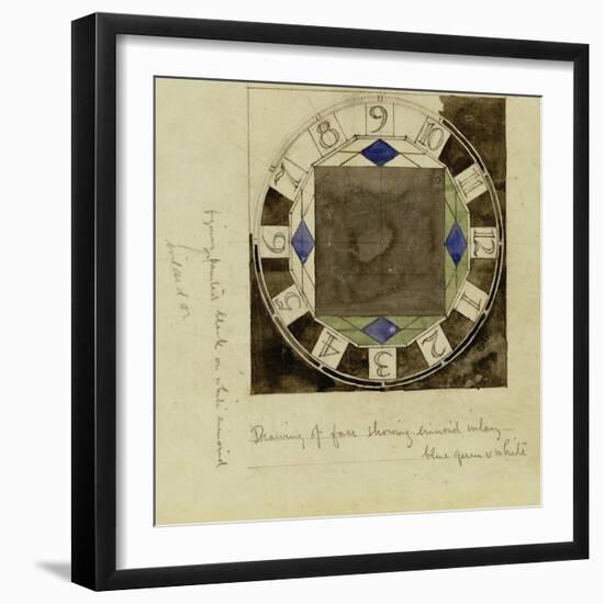 Design for Clock Face, 1917-Charles Rennie Mackintosh-Framed Giclee Print