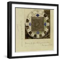 Design for Clock Face, 1917-Charles Rennie Mackintosh-Framed Giclee Print