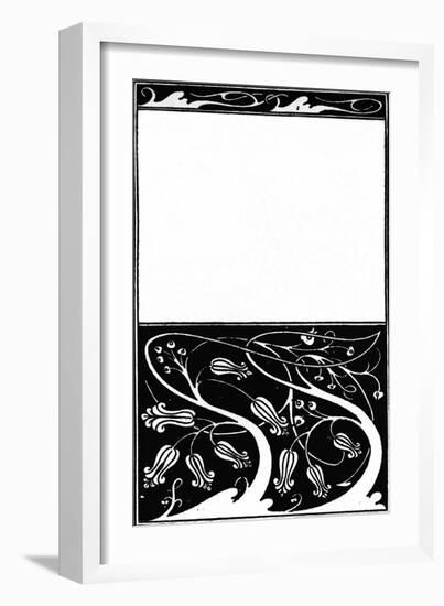'Design for Cover of The Mountain Lovers, c.1895, (1914)-Aubrey Beardsley-Framed Giclee Print