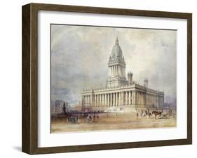 Design for Leeds Town Hall, 1854-Cuthbert Brodrick-Framed Giclee Print