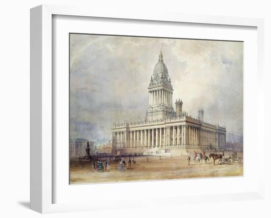 Design for Leeds Town Hall, 1854-Cuthbert Brodrick-Framed Giclee Print