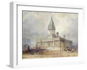 Design for Leeds Town Hall, 1854-Cuthbert Brodrick-Framed Giclee Print