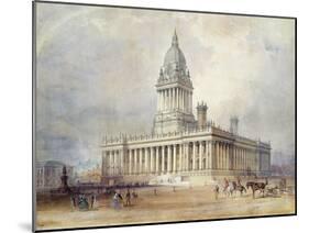 Design for Leeds Town Hall, 1854-Cuthbert Brodrick-Mounted Giclee Print
