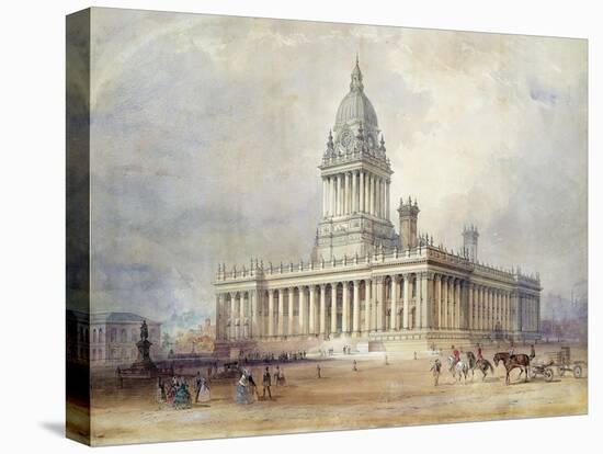 Design for Leeds Town Hall, 1854-Cuthbert Brodrick-Stretched Canvas