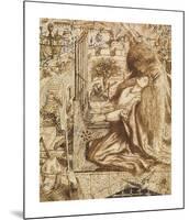 Design for Moxon's Tennyson - Saint Cecilia-Dante Gabriel Rossetti-Mounted Premium Giclee Print