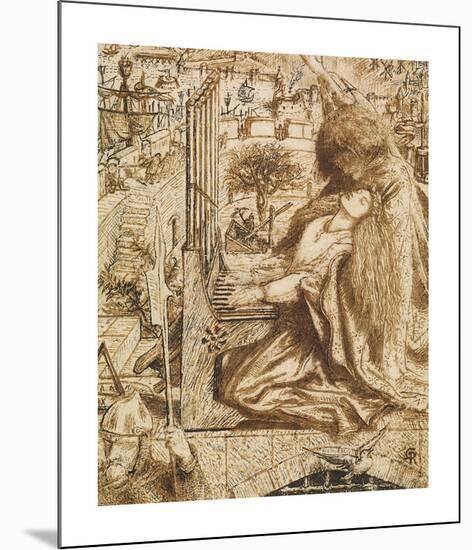 Design for Moxon's Tennyson - Saint Cecilia-Dante Gabriel Rossetti-Mounted Premium Giclee Print