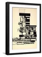 Design for Paleface-Wyndham Lewis-Framed Giclee Print