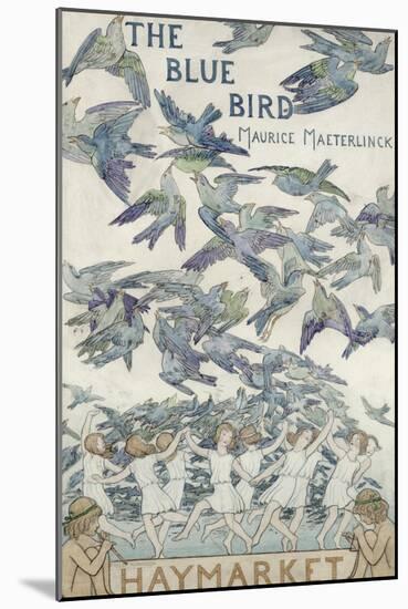 Design For Playbill For The Bluebird, 1909-Frederick Cayley Robinson-Mounted Giclee Print