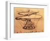 Design for Spiral Screw Enabling Vertical Flight-Leonardo da Vinci-Framed Premium Giclee Print