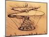 Design for Spiral Screw Enabling Vertical Flight-Leonardo da Vinci-Mounted Premium Giclee Print