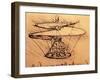 Design for Spiral Screw Enabling Vertical Flight-Leonardo da Vinci-Framed Giclee Print