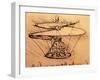 Design for Spiral Screw Enabling Vertical Flight-Leonardo da Vinci-Framed Giclee Print